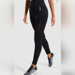 Gymshark Black Women's Mesh Detail Leggings